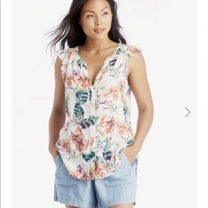 BOGO New Sanctuary ruffle craft shell blouse